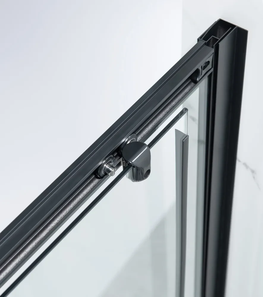 Saniclear Slide black douchecabine 120x80cm zwart mat