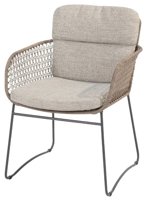 4 Seasons Outdoor Aprilla tuinset pure met Goa tafel antraciet 220 cm * Sale * Tuinset   beige weerbestendig