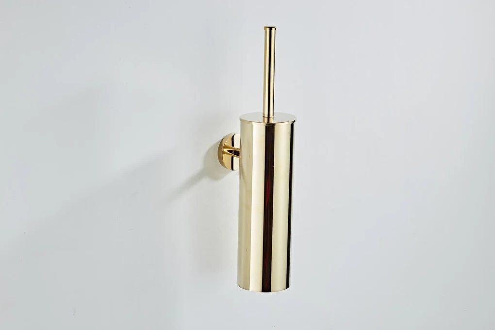 Saniclear Dorado toiletborstel met wandhouder goud