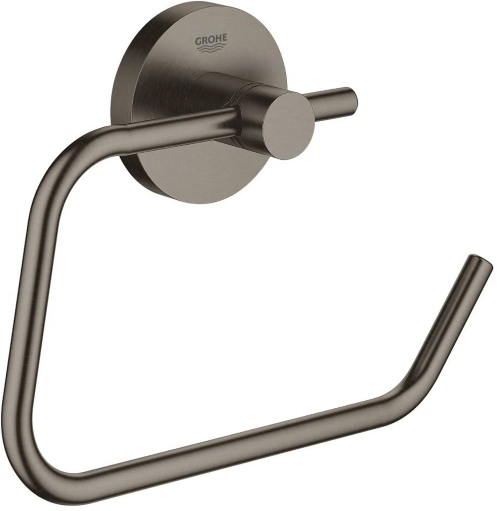 Grohe Essentials Closetrolhouder zonder klep Hard Graphite Geborsteld