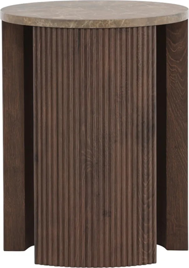 Moderne Bijzettafel Mocca - 40 X 40cm.