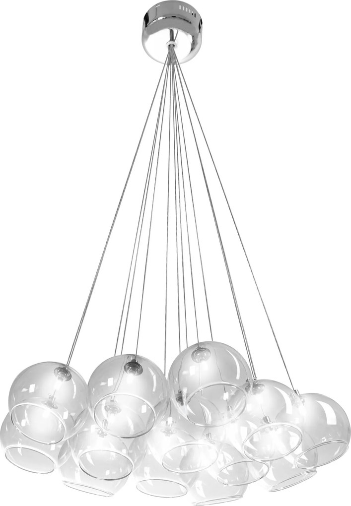 Plafondlamp hangende glazen bollen APP561-13CP