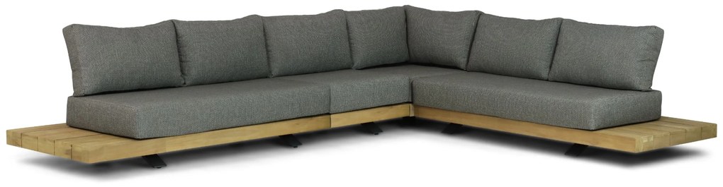 Hoek loungeset 6 personen Teak Taupe  Santika Furniture Santika