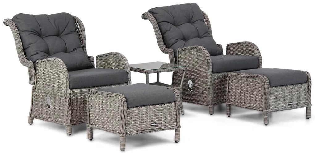 Bistroset 2 personen  Wicker Grijs Garden Collections Embletton