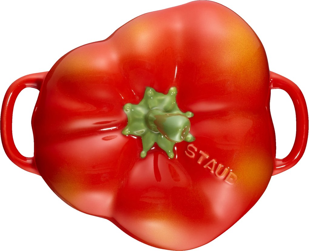 Staub Ceramique Cocotte 11 cm / 450 ml, Peper, Oranje-rood - Ceramique - Staub