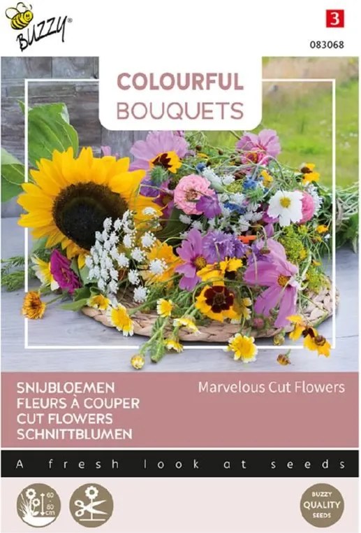 Buzzy seeds Colourful Bouquets - Marvelous Cutflowers - Snijbloemen mengsel