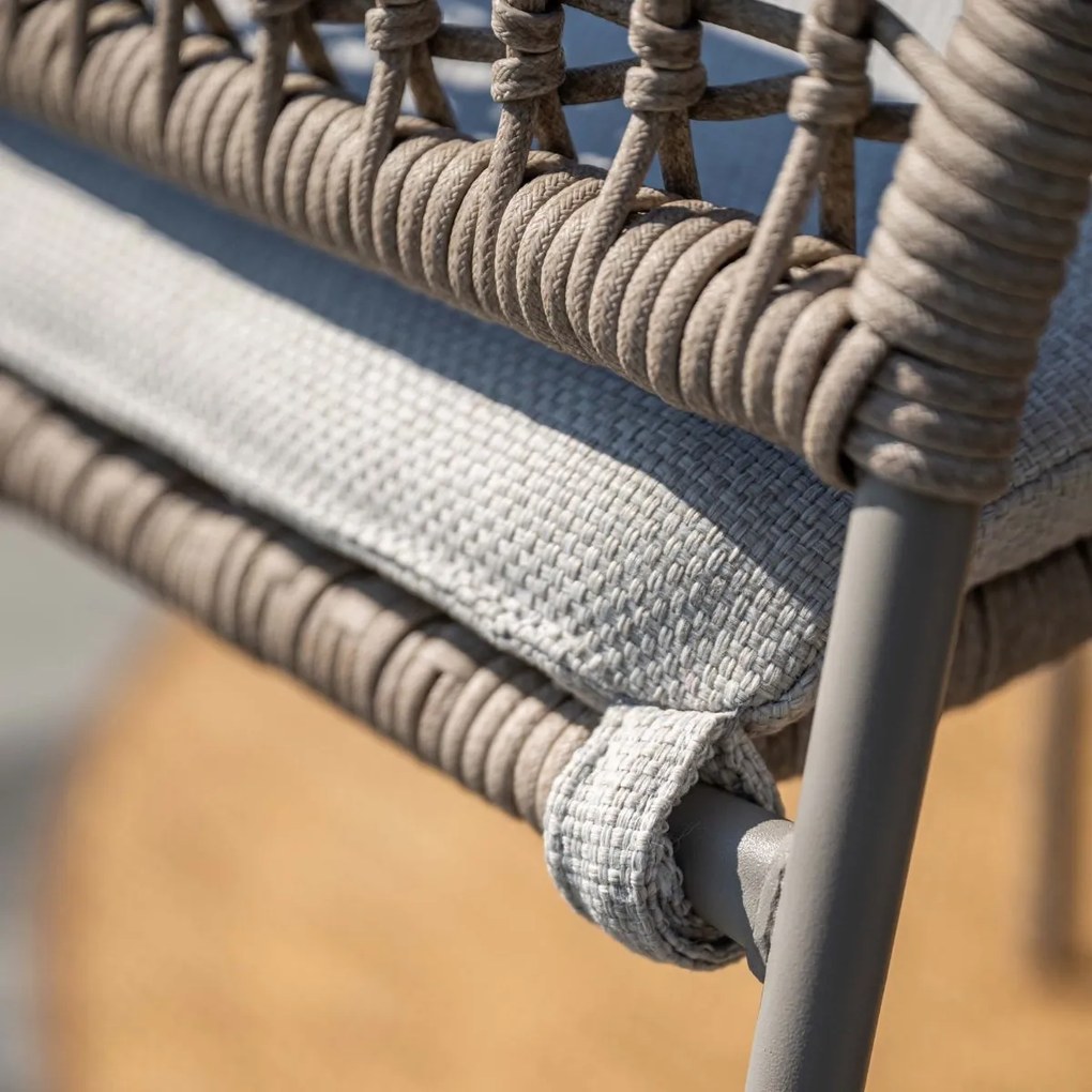 Garden Impressions Natas tuinstoel stapelbaar taupe - natural sand - 4 stuks