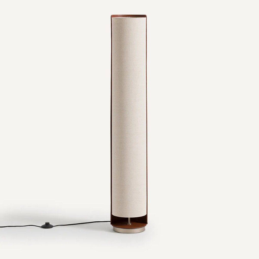 Voetlamp in simili en linnen, Glipie