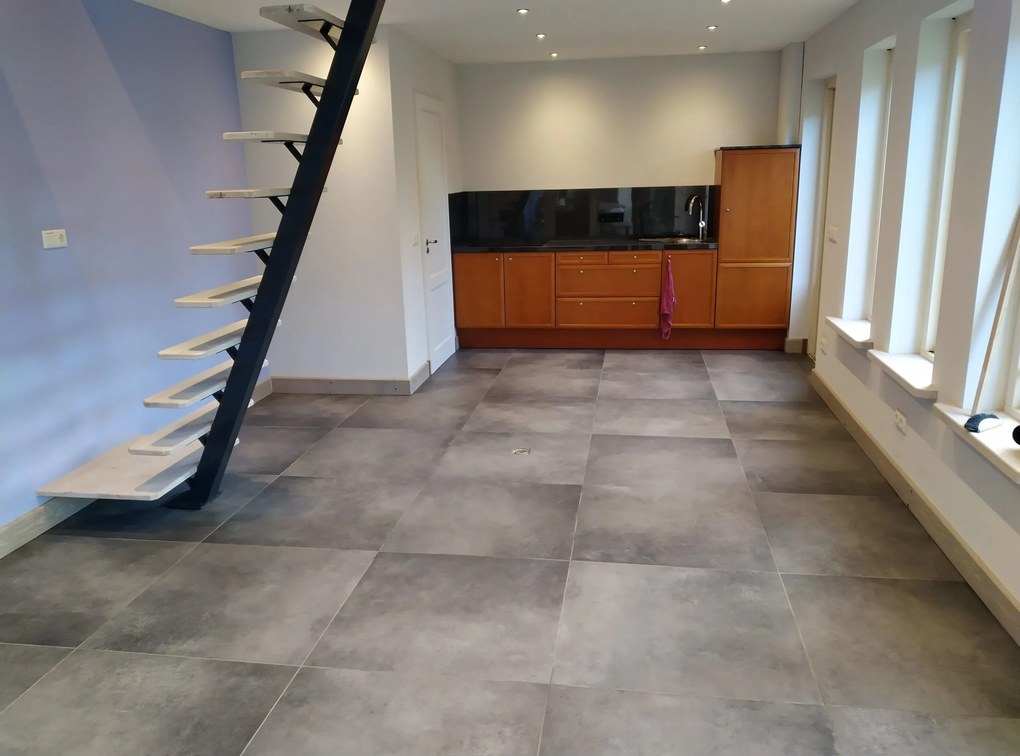 Vloertegel 60x60 Cm Betonlook Antraciet DC90