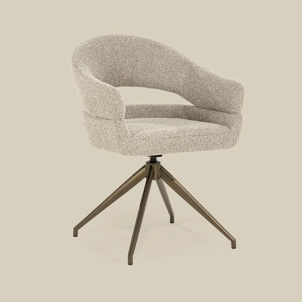 Eetstoel Brons Frame Taupe