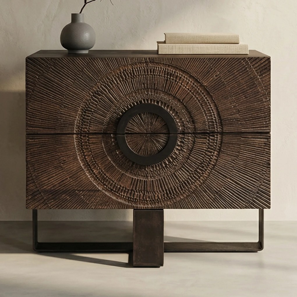 Unieke Ladenkast Mangohout - 80x46x70cm.