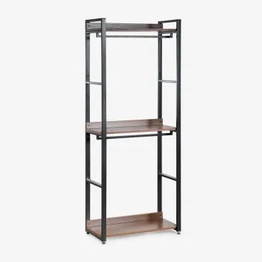 Open Kast Van Staal En Mdf Ariaster Zwart - Sklum