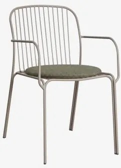 Pack Van 4 Tuinstoelen Met Armleuningen Van Staal Anerina Moka Bruin & Groen – Intens Olijf - Sklum