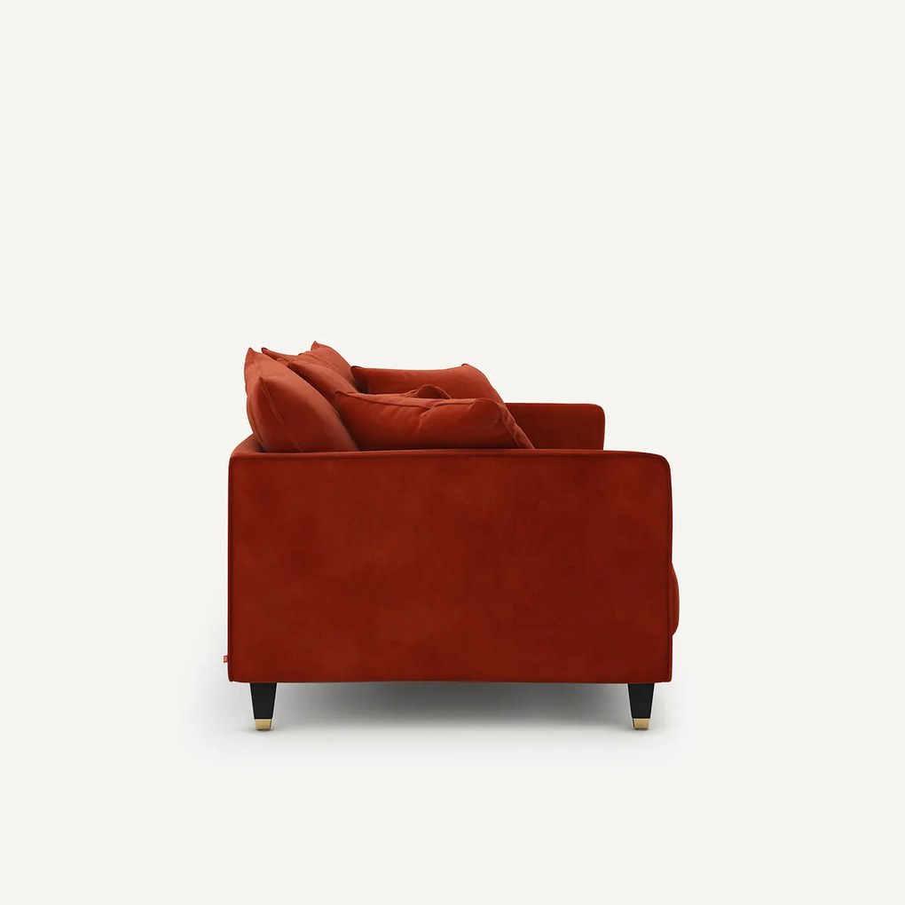 3-zits compacte fluwelen bank, Lazare