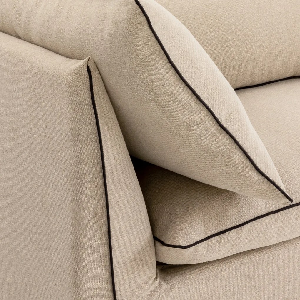 Longchair, afneembare hoezen, in dik linnen, Odna