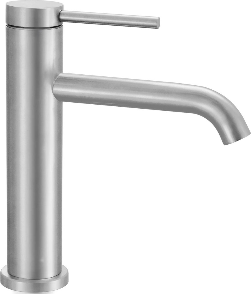 Wastafelkraan Rea Clif Brush Steel Low