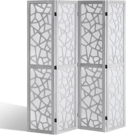 VEVOR kamerscherm van hout, 4-delig opvouwbaar privacyscherm, 170 cm hoge kamerverdeler, draagbaar decoratief scherm voor kamerafscheiding met moderne stijl voor thuis, restaurant, slaapkamer