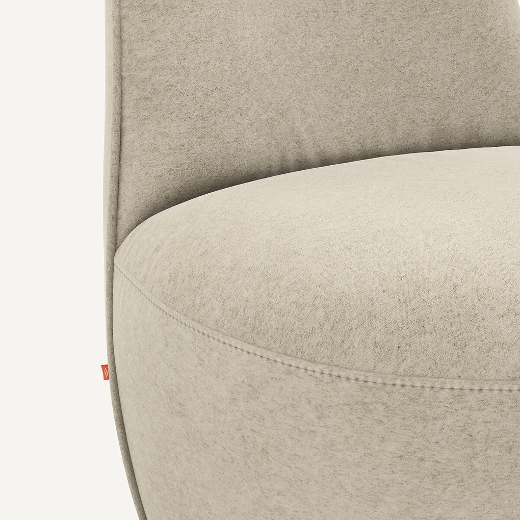 Draaifauteuil in fluweel/linnen, Rosebury