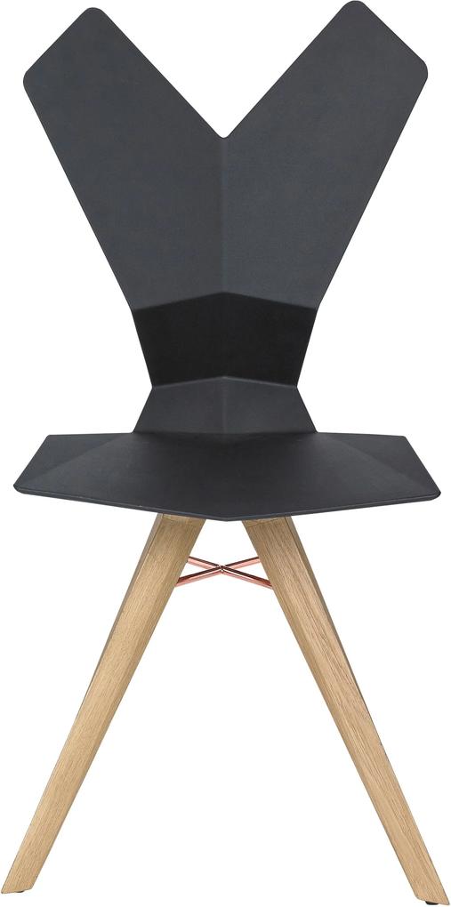 Tom Dixon Y Chair stoel met eiken onderstel zwart