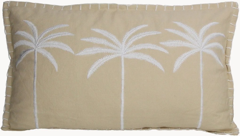 Handgeweven katoenen kussen Palm Tree