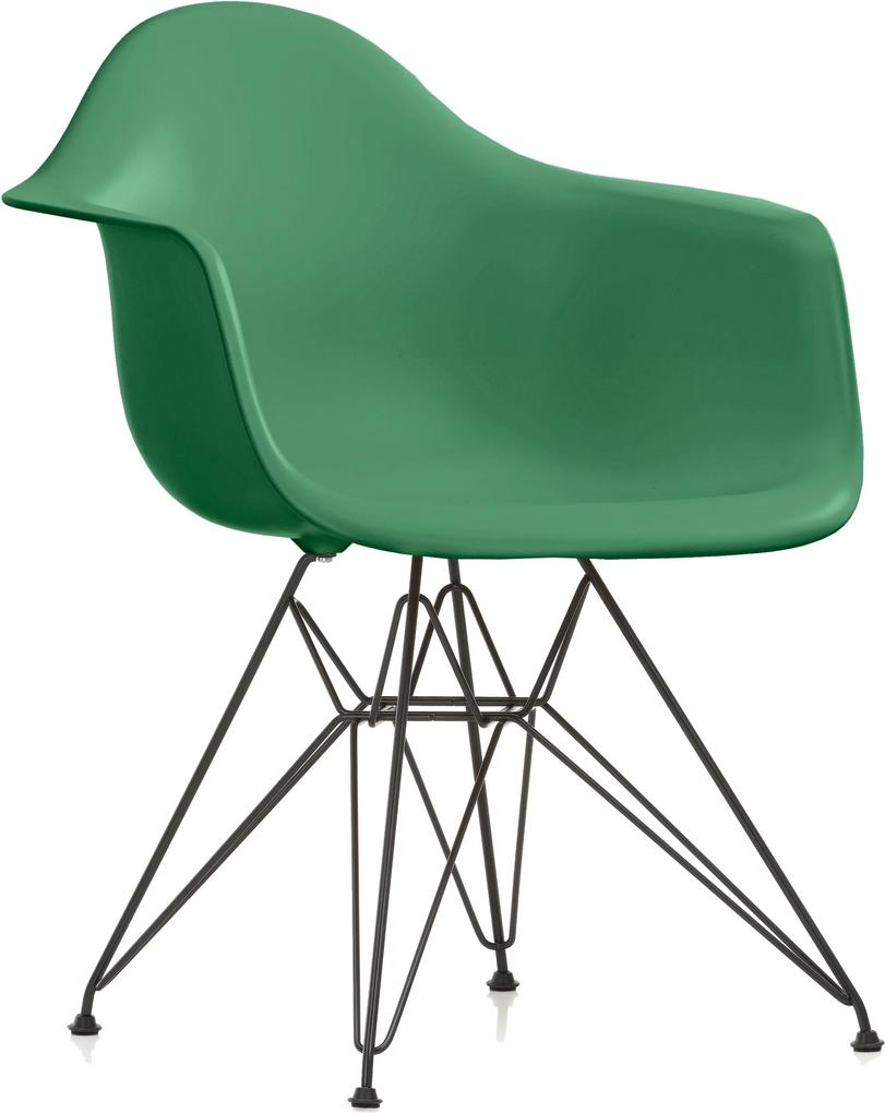 Vitra DAR stoel kuip classic green onderstel zwart gepoedercoat