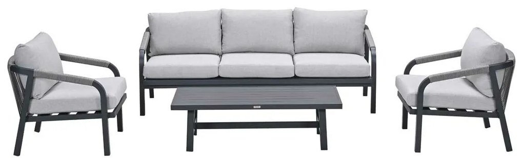 Garden Impressions Tarera loungeset 4-delig - donker grijs