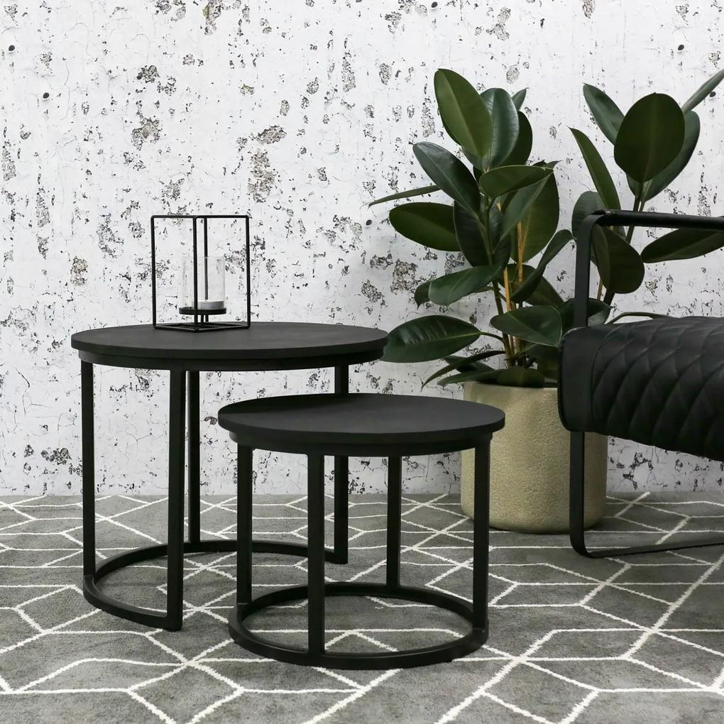 Dimehouse | 2x Salontafels Rosa zwart salontafels metaal meubels tafels
