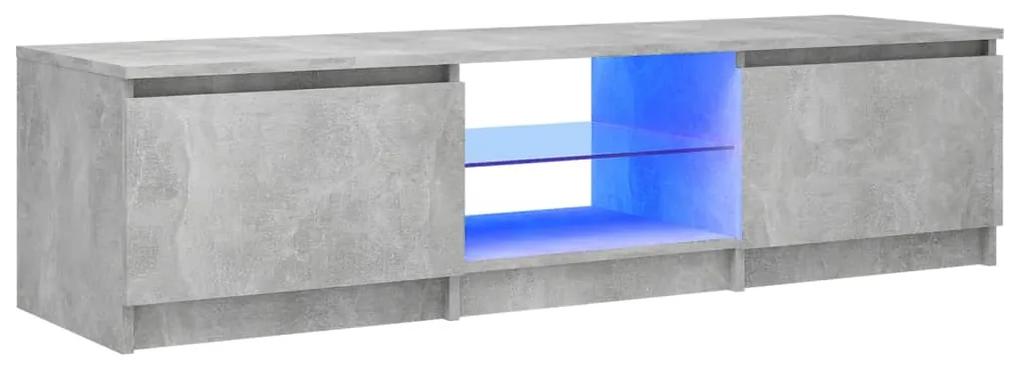 vidaXL Tv-meubel met LED-verlichting 140x40x35,5 cm betongrijs