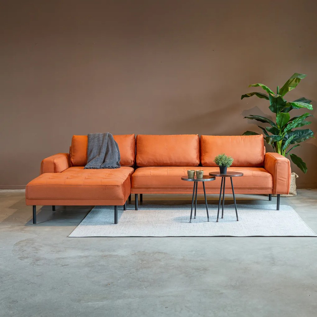 Hoekbank Roestbruin Links