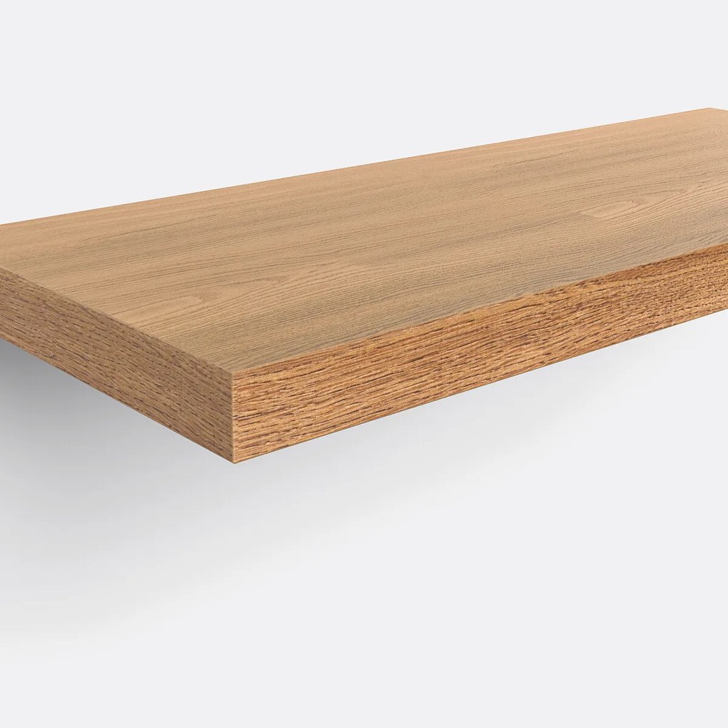 Wandplank in eikenhout, 60 cm, Biface