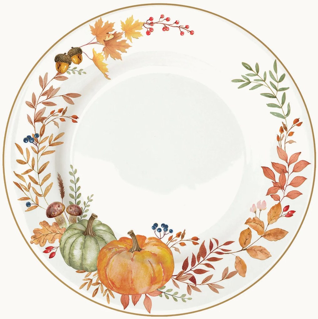 Porseleinen dinerborden Harvest, 6-delig