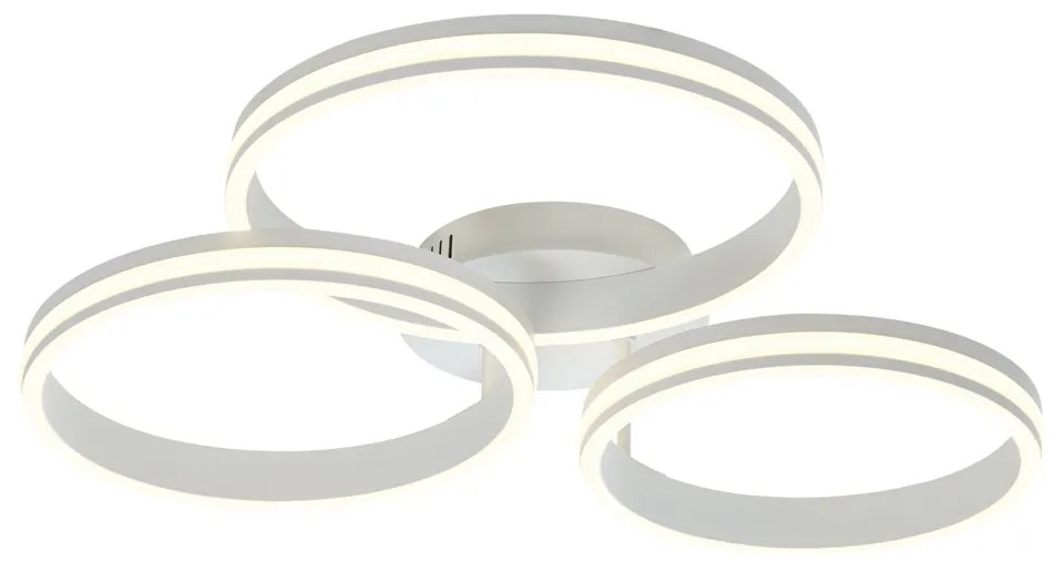Plafondlamp wit incl. LED 3-staps dimbaar 3-lichts - Navara Design rond Binnenverlichting Lamp