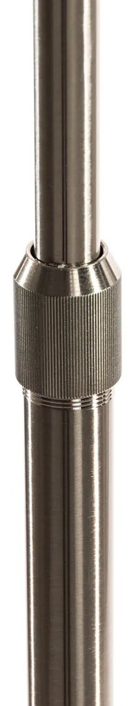 Booglamp staal stoffen kap wit 50 cm - XXL