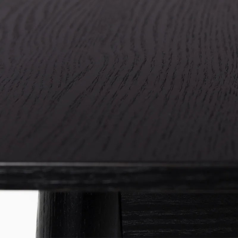 Zuiver Glimps Uitschuifbare Eettafel Zwart Hout