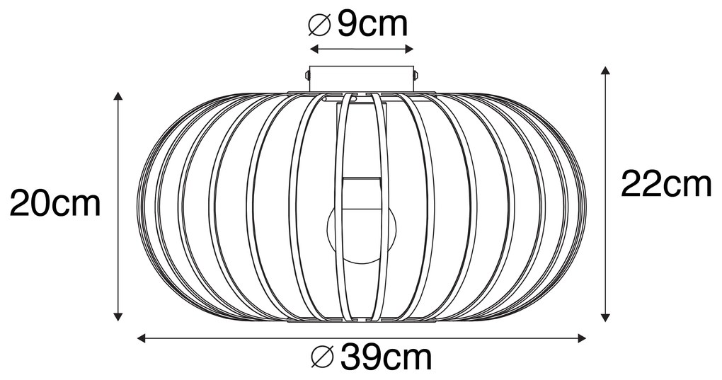 Design plafondlamp wit 39 cm - Johanna
