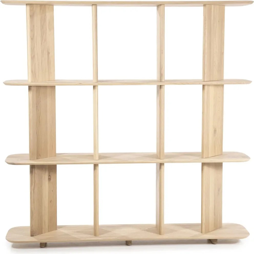 Open Wandkast Eikenhout Naturel - 180x40x180cm.