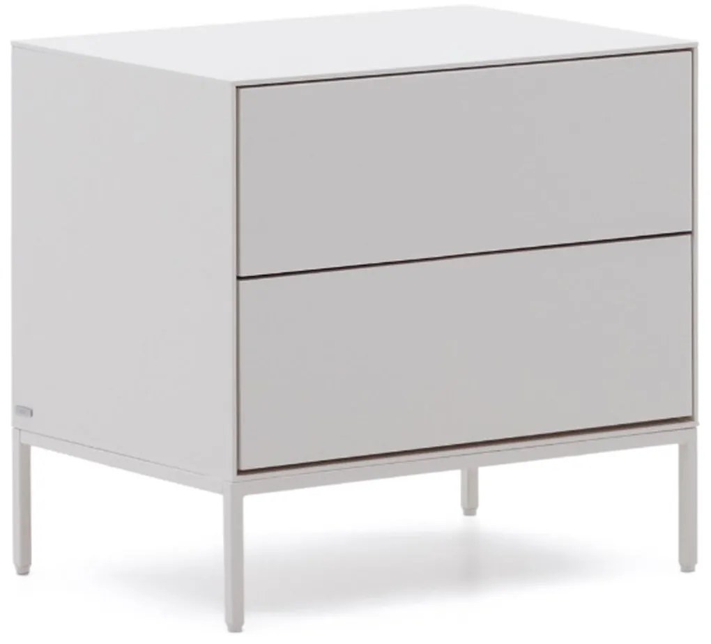 Kave Home Vedrana Design Nachtkastje Wit Met Lades - 60x40x55cm.