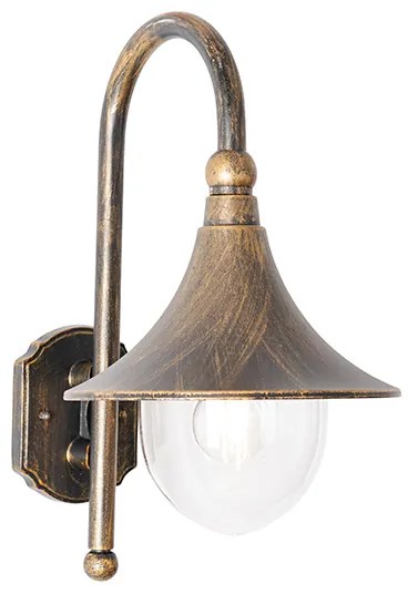 Klassieke buiten wandlamp antiek goud IP44 - Daphne