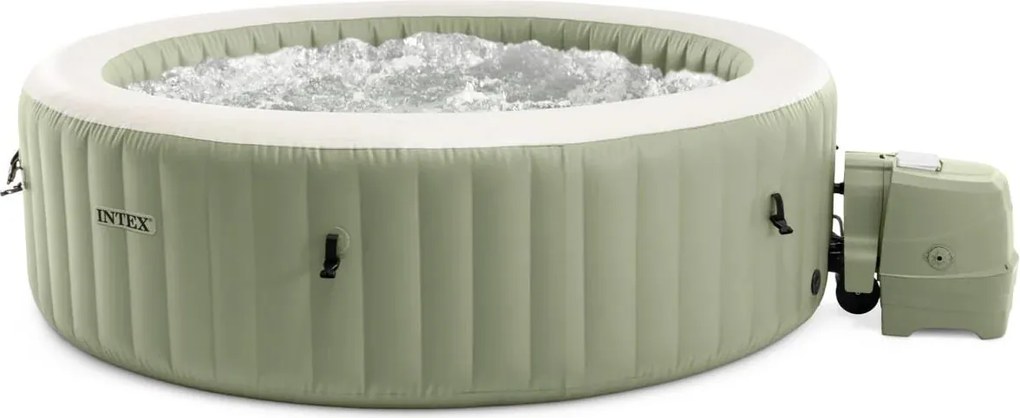 Intex PureSpa Bubble Massage - 6 Persoons - Olijfgroen -Ø 216 cm