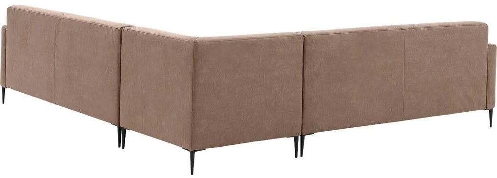 Goossens Key West bruin, micro leer, 3-zits, modern design