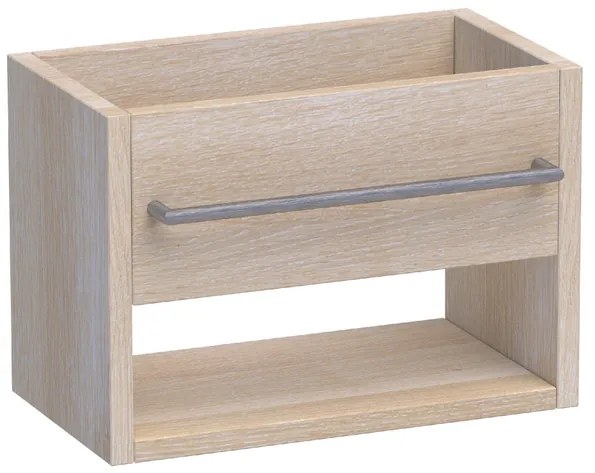 BRAUER Small Fonteinonderkast - 40x28x22cm - 1 lade - zonder greep - hout - white oak 10082