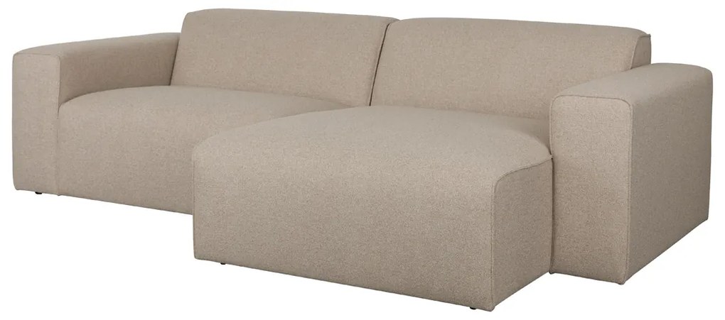Zuiver Milka Cappuccino Kleine Bank Met Chaise Longue Rechts Cappuccino