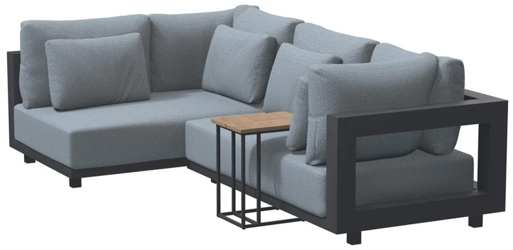 4 Seasons Outdoor Metropolitan chaise loungeset SALE Loungeset houtkleur weerbestendig