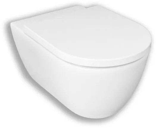 Royal Plaza Primo Toiletset - 35x54cm - hangend - spoelrandloos - diepspoel - met zitting - softclose - quick release - mat wit SW156536/SW800095