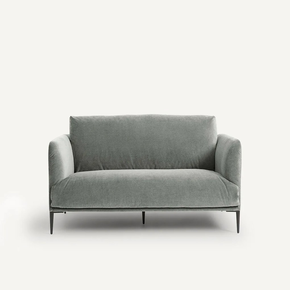 2-zitsbank in stonewashed fluweel Oscar, ontwerp Emmanuel Gallina