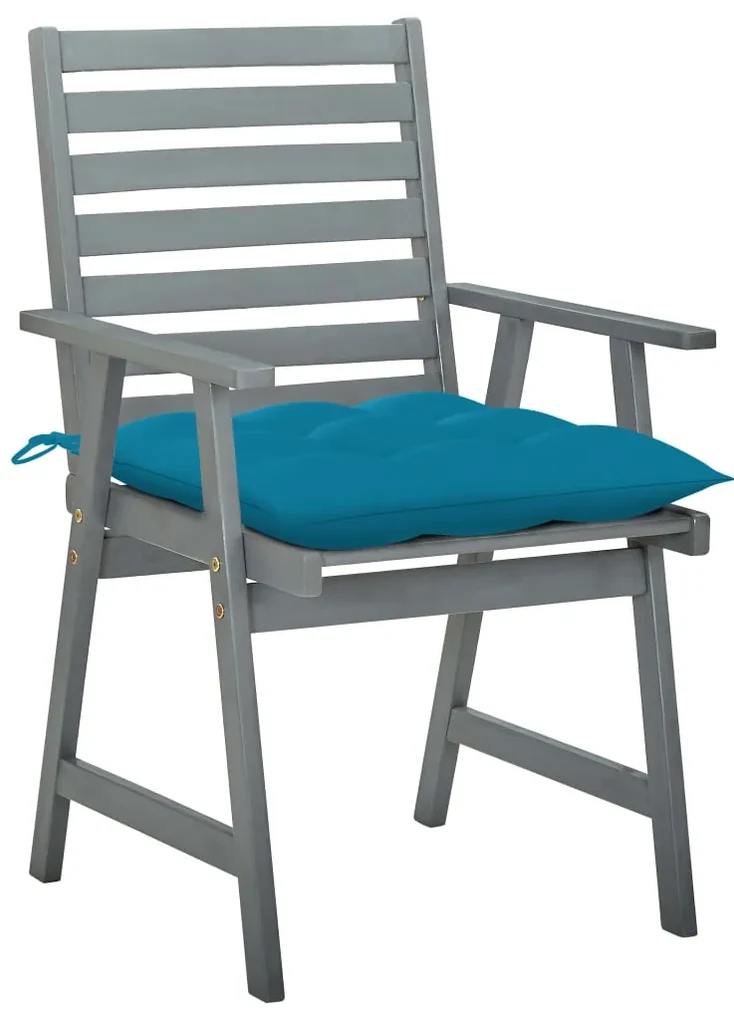 vidaXL Tuinstoelen 2 st met kussens massief acaciahout