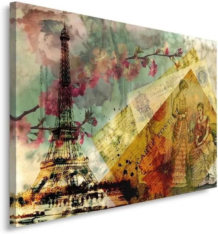 Schilderij - Briefkaart uit Parijs, Frankrijk