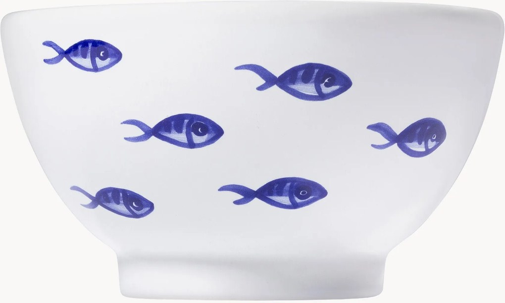 Handgemaakte mueslichaal Blauer Fischschwarm
