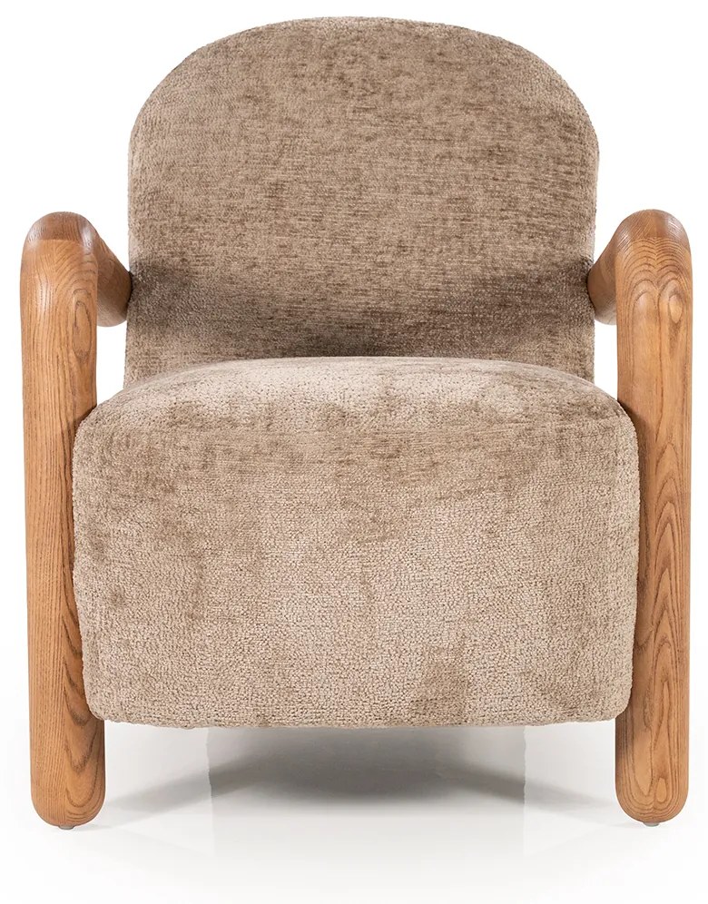 By-Boo Retrova Fauteuil Met Hout Taupe