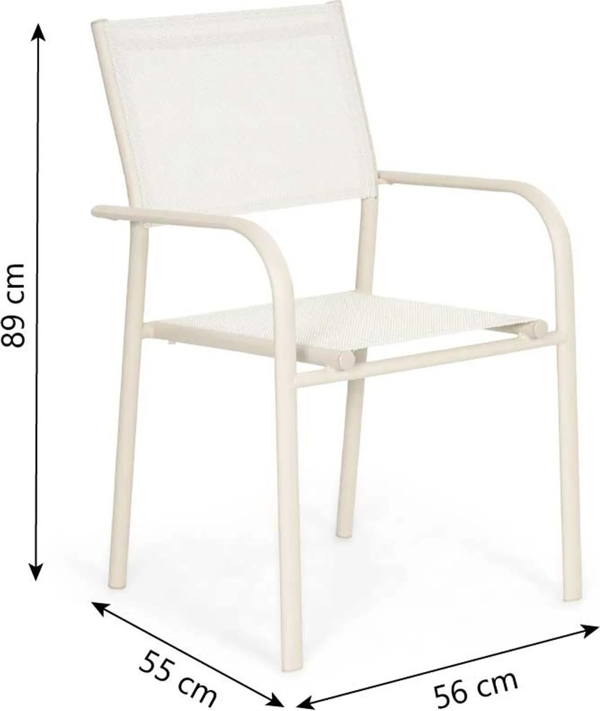 Tuinset 4 personen 180 cm Aluminium Taupe Presto Brentino/Cardiff